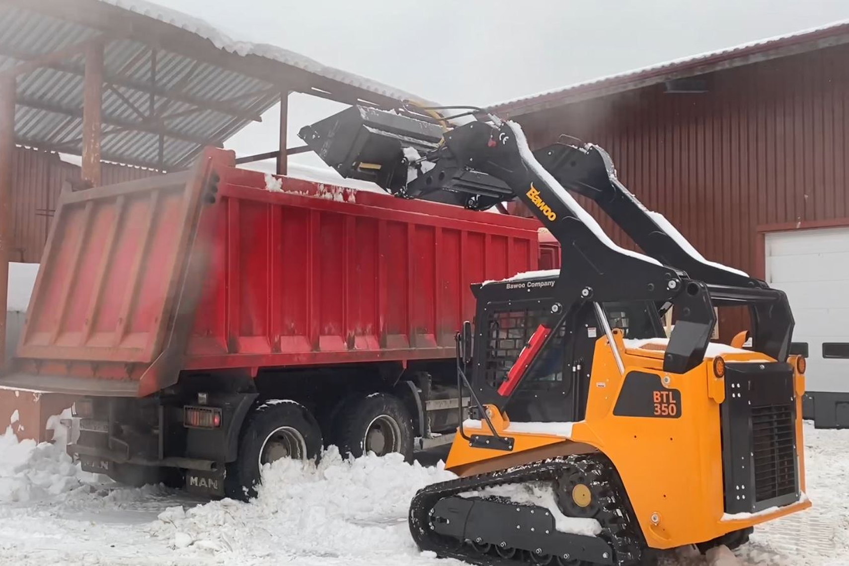 Лучший мини погрузчик для зимы – Bawoo BTL350